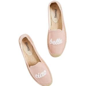 Soludos Pink Canvas Ciao Bella Slip On Espadrilles